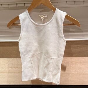 Classic White Ribbed Tank Top - Women's